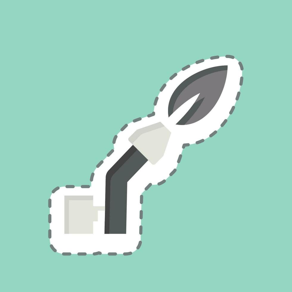 Sticker line cut Gas Welding. related to Welder Equipment symbol. simple design editable. simple illustration vector