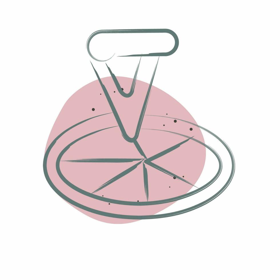 Icon Pizza. related to Breakfast symbol. Color Spot Style. simple design editable. simple illustration vector