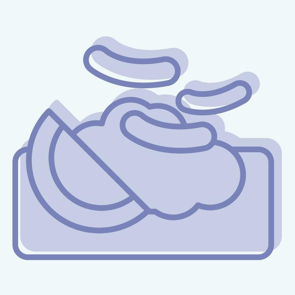 Icon Macaroni. related to Breakfast symbol. two tone style. simple design editable. simple illustration vector