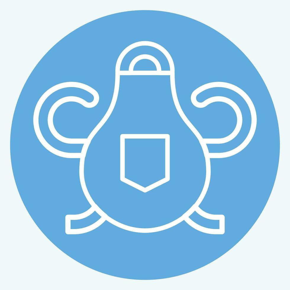 Icon Protective Apron. related to Welder Equipment symbol. blue eyes style. simple design editable. simple illustration vector