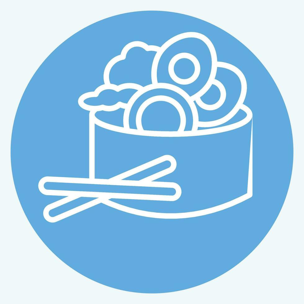 Icon Salad. related to Breakfast symbol. blue eyes style. simple design editable. simple illustration vector