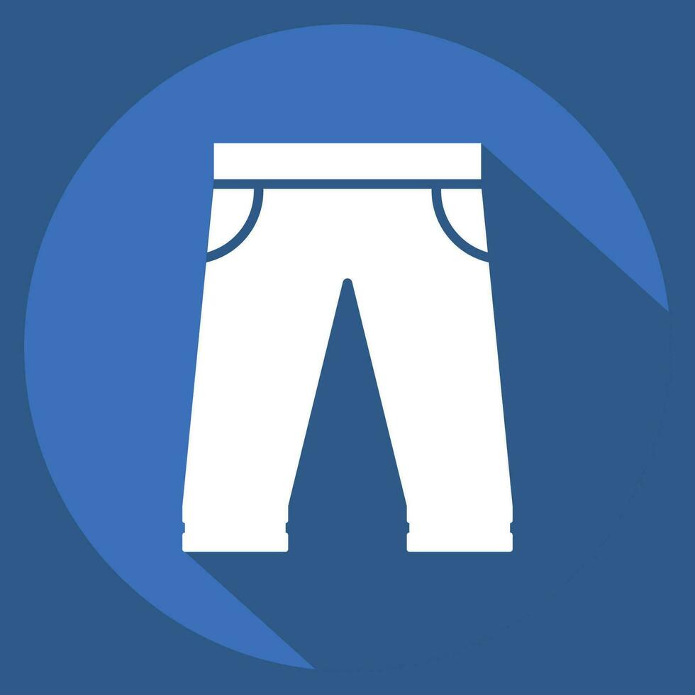 Icon Baseball Pants. related to Baseball symbol. long shadow style. simple design editable. simple illustration vector