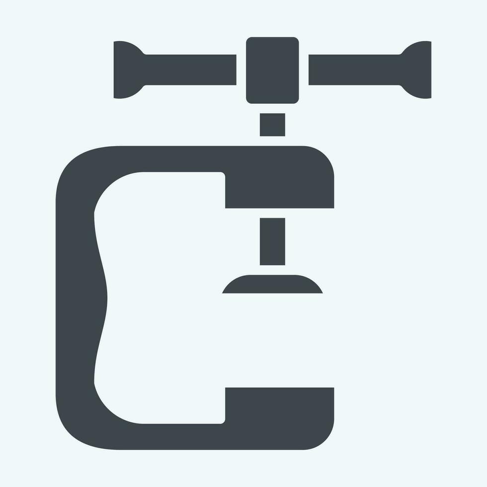 Icon Clamp. related to Welder Equipment symbol. glyph style. simple design editable. simple illustration vector