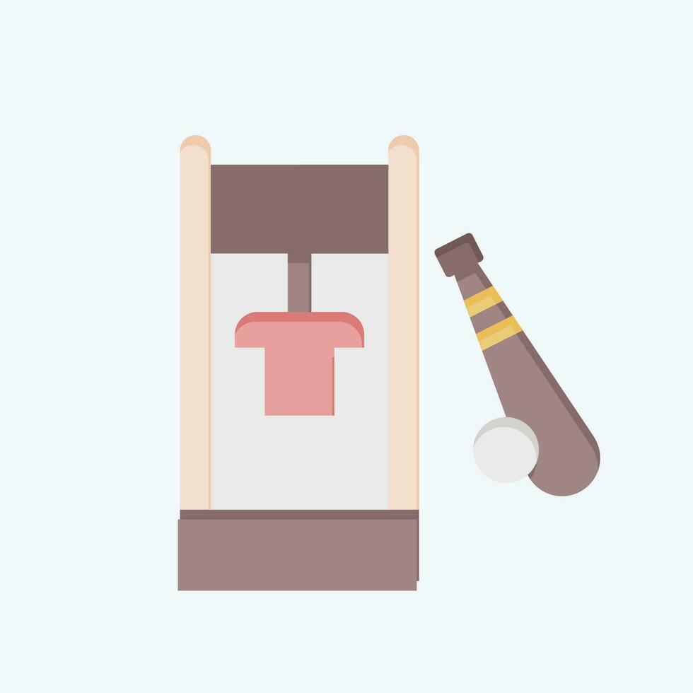Icon Locker. related to Baseball symbol. flat style. simple design editable. simple illustration vector