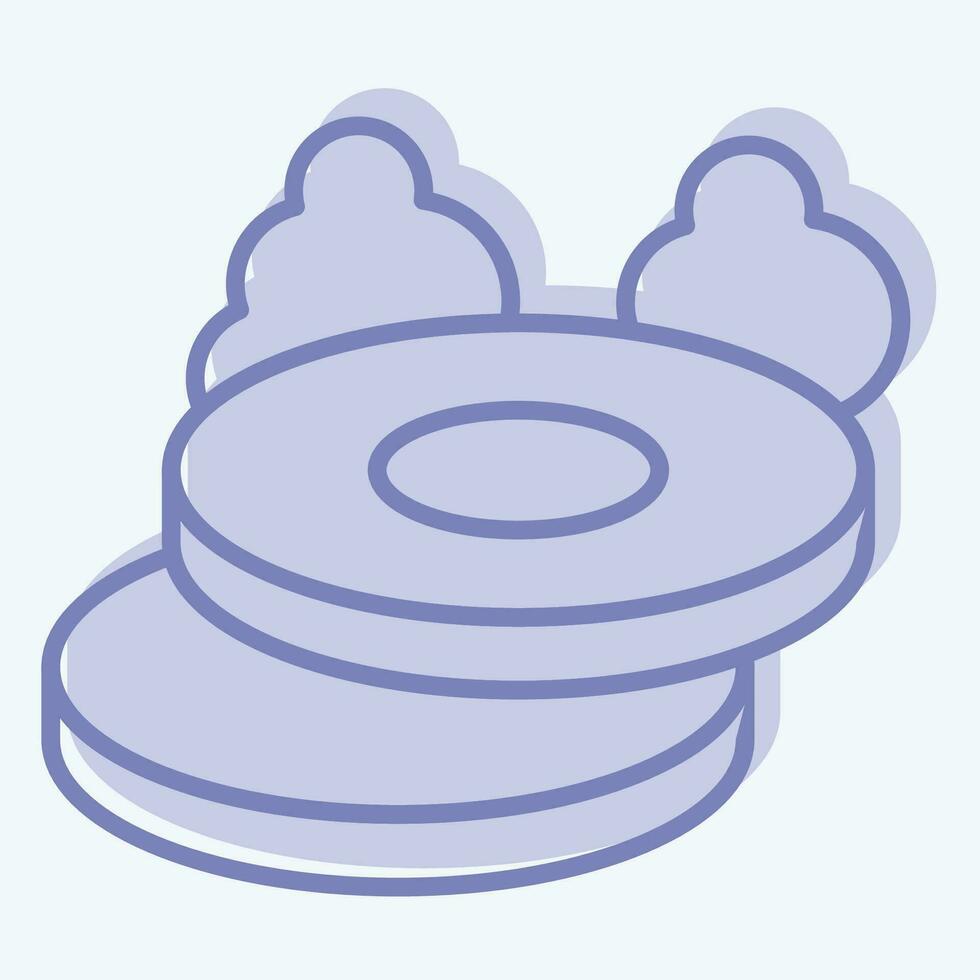 Icon Steak. related to Breakfast symbol. two tone style. simple design editable. simple illustration vector