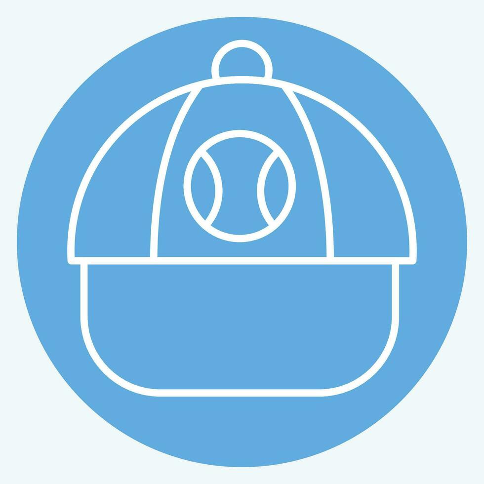 Icon Baseball Cap. related to Baseball symbol. blue eyes style. simple design editable. simple illustration vector