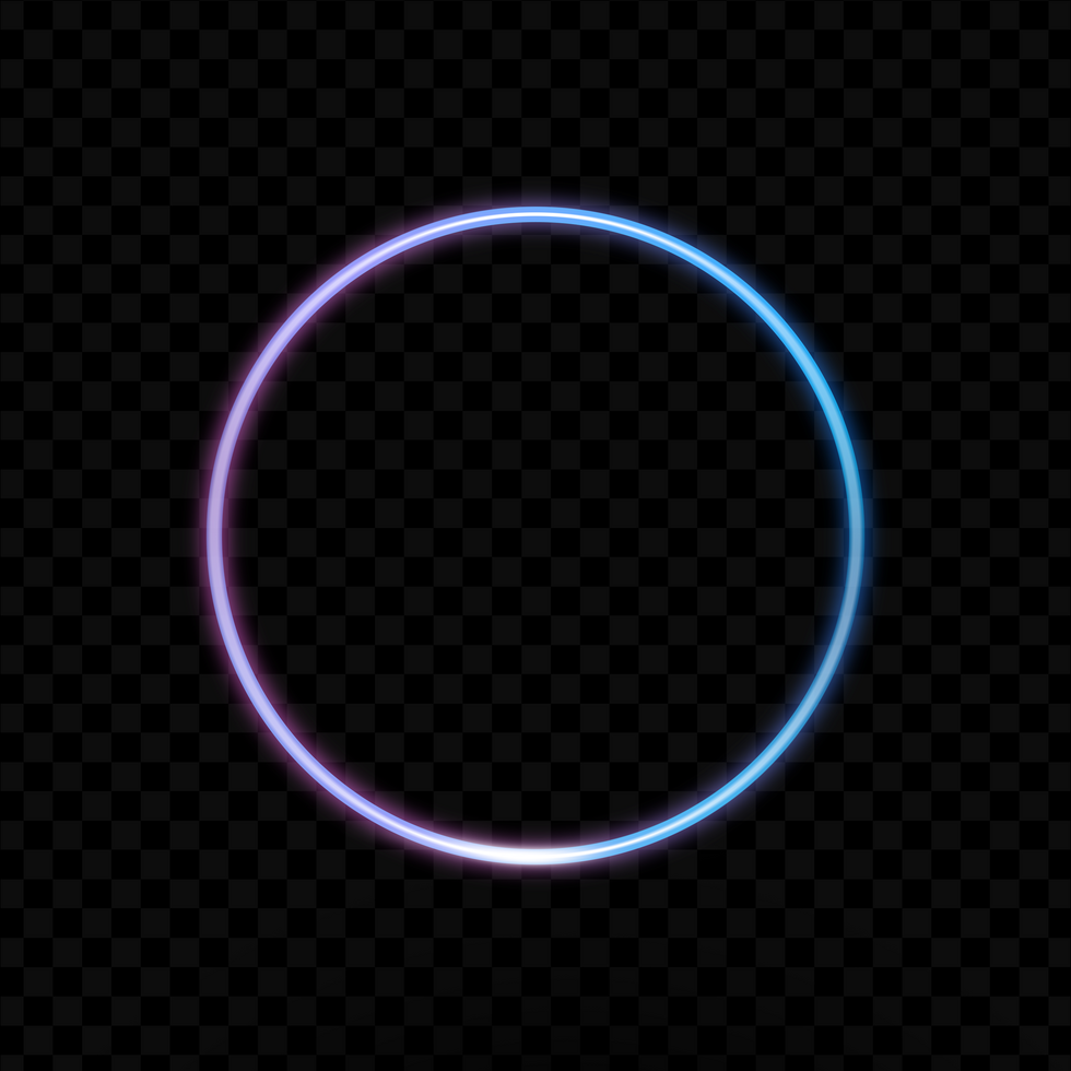 neon circle frame psd