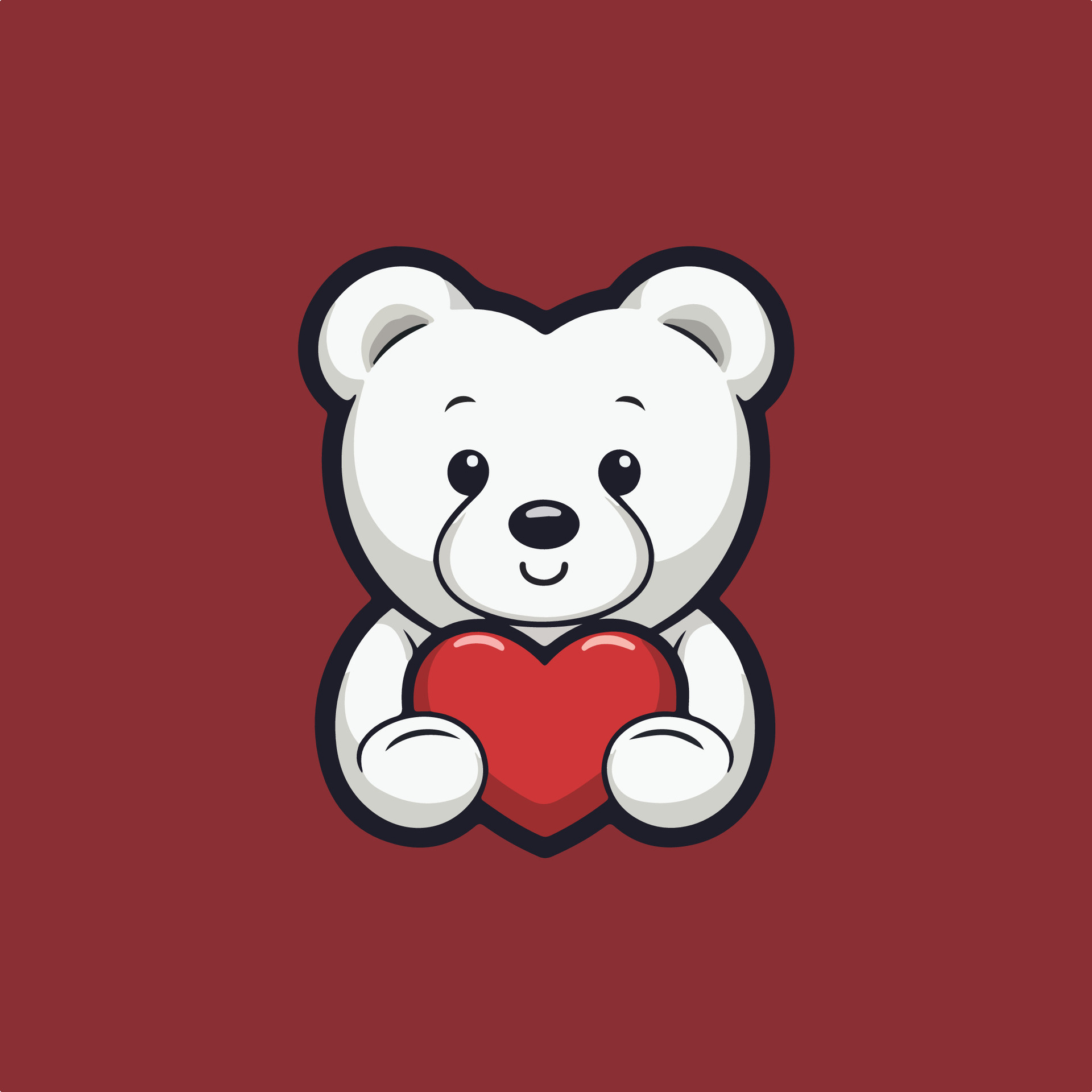 teddy bear holding a heart 30184659 Vector Art at Vecteezy