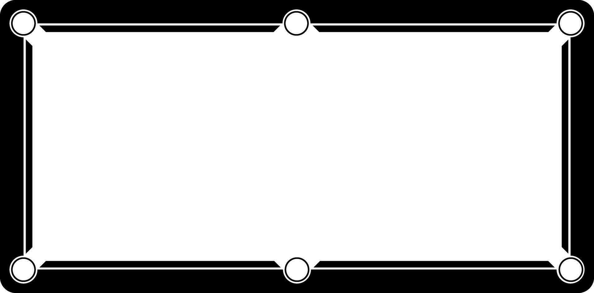 rectangular billiard table frame with copy space vector
