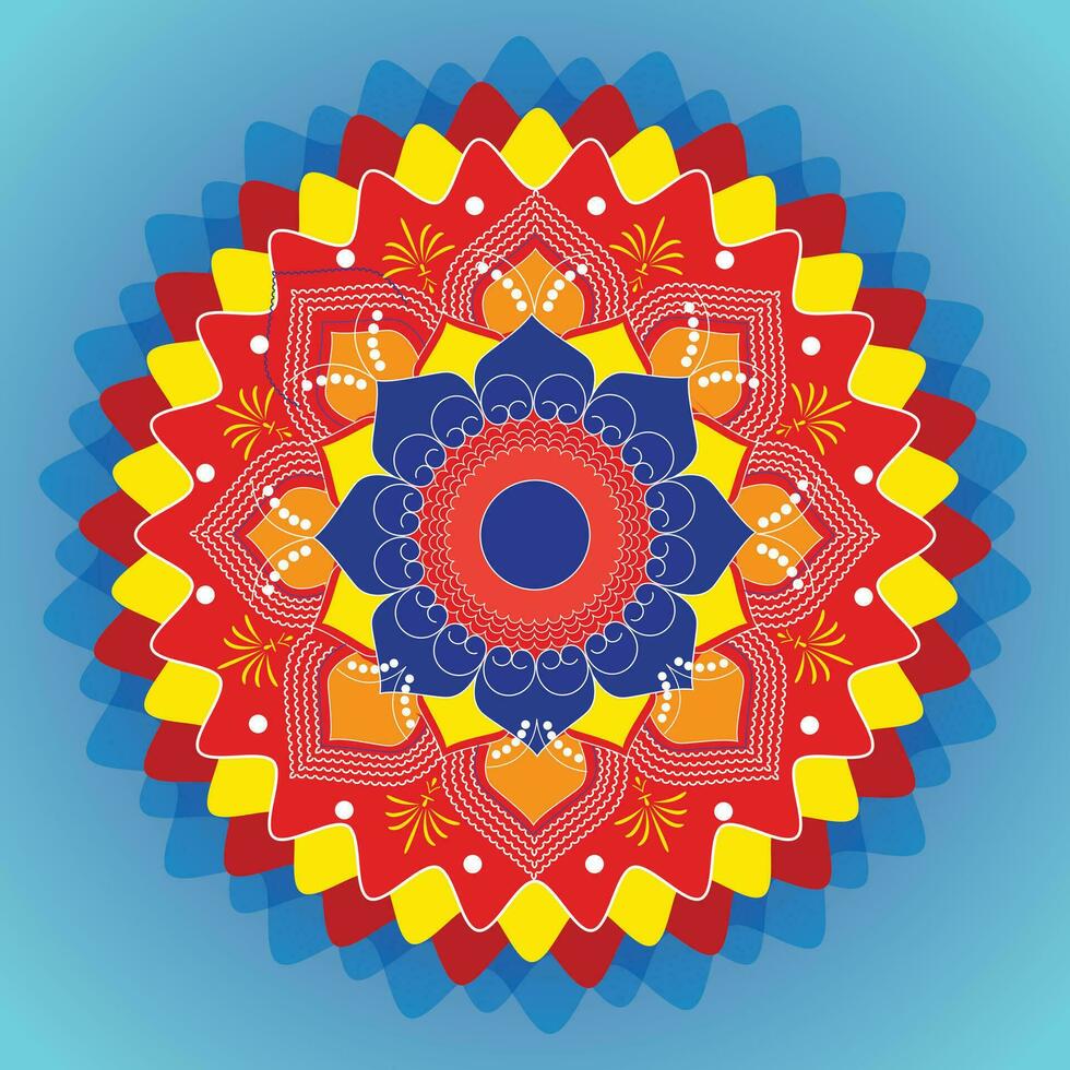 resumen fondo, tradicional vistoso mandala vector