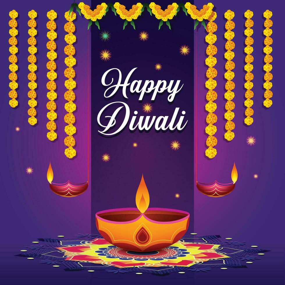Happy Diwali Laxmi Pooja, Festival vector