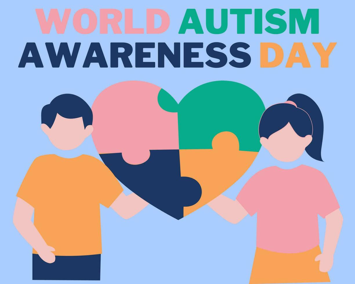 World Autism Awareness Day illustration vector
