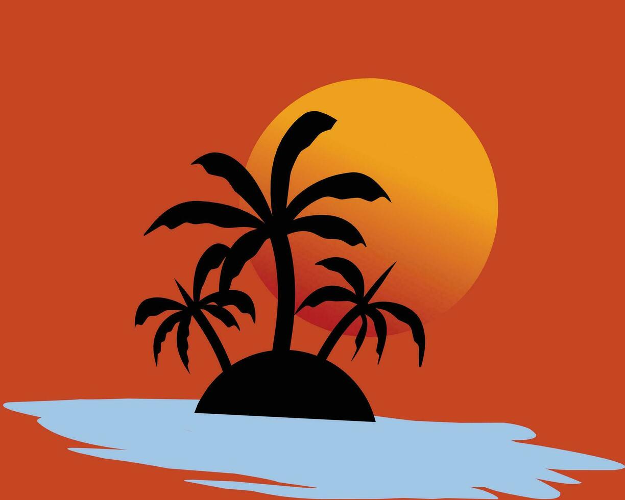 sunsets  illustration design vector