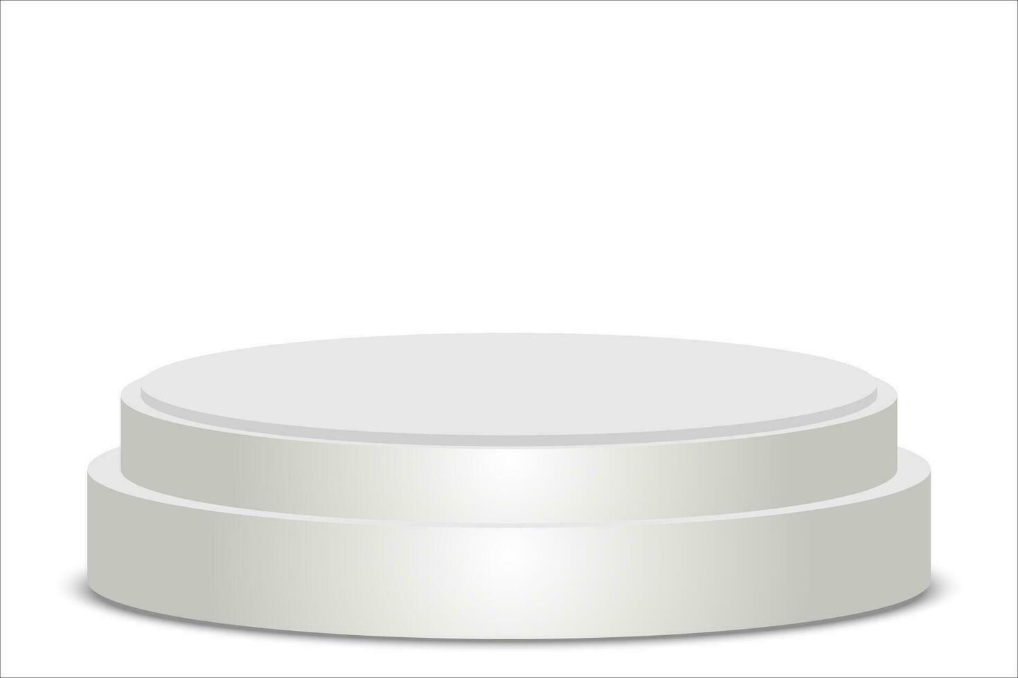 White realistic 3d podium with empty space vector