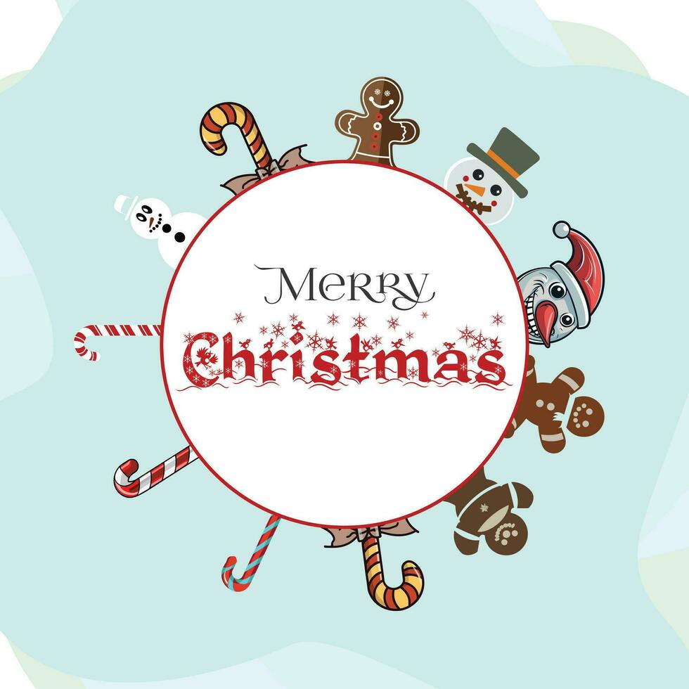 Simple Merry Christmas Vector Card