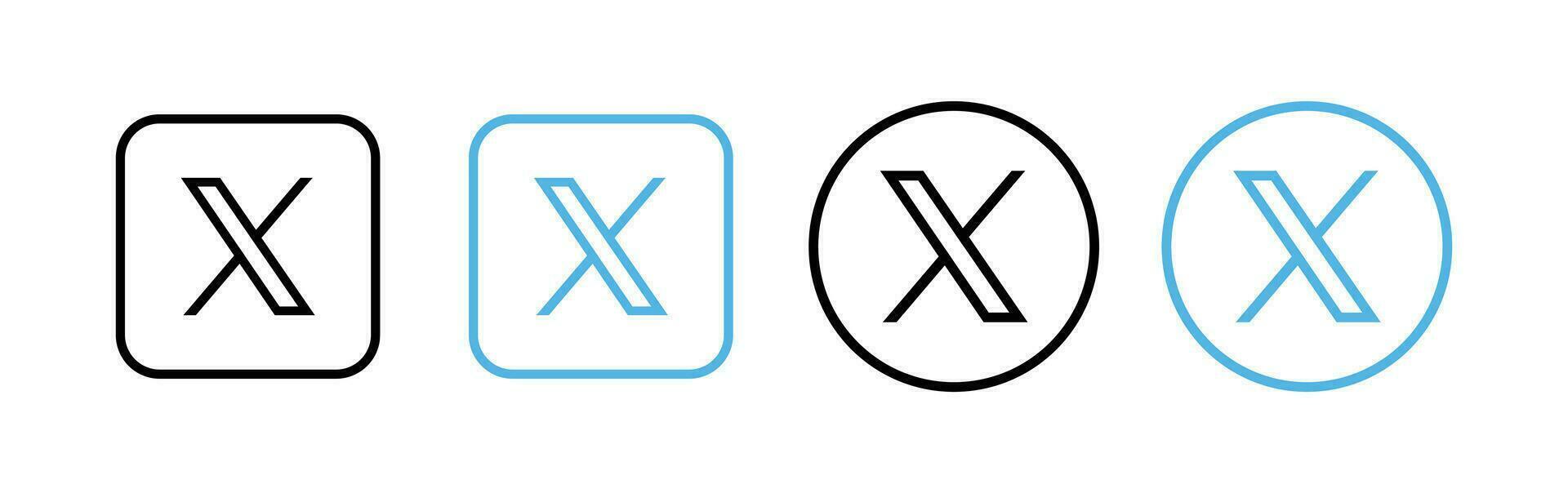 gorjeo nuevo logo . gorjeo iconos nuevo gorjeo logo X 2023. X social medios de comunicación icono. vector