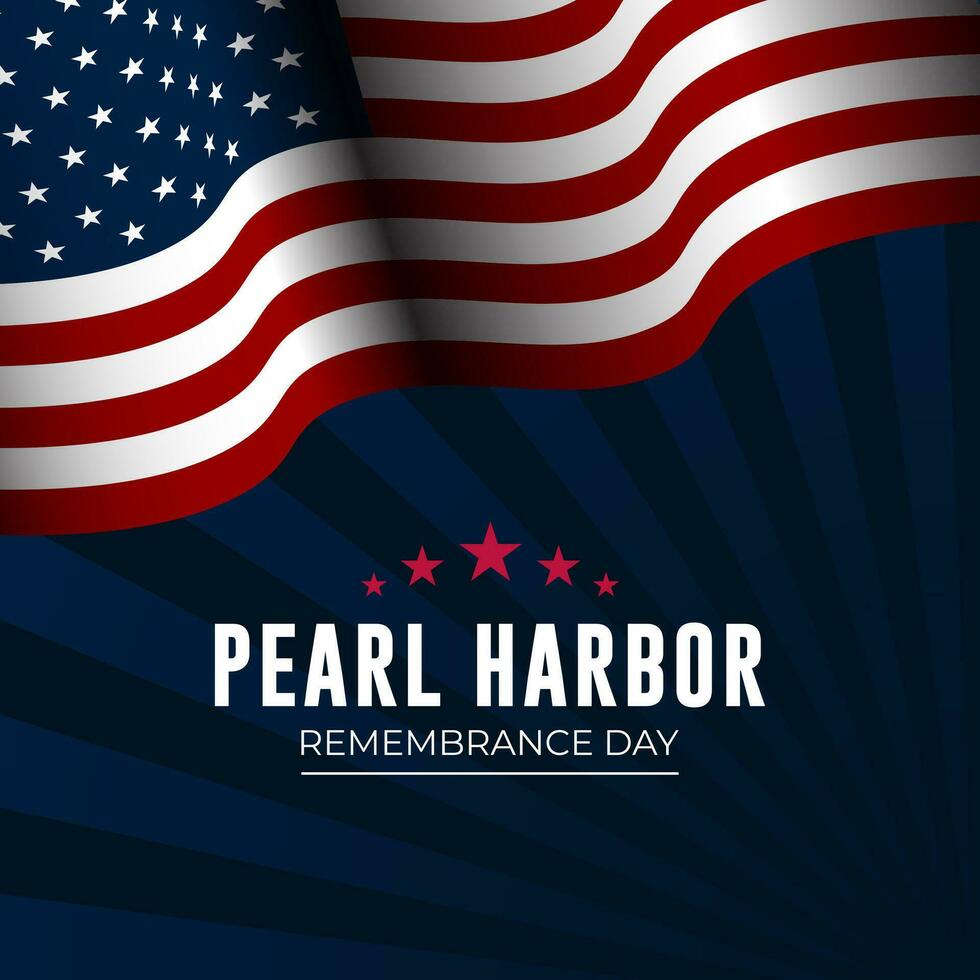 National Pearl Harbor Remembrance Day December 7 background Vector Illustration