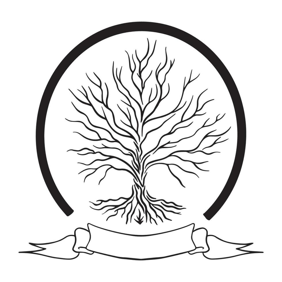 Tree logo Outlined ,good for graphic resources, printable art, suitable for design resources, logo, template designs, and more. vector