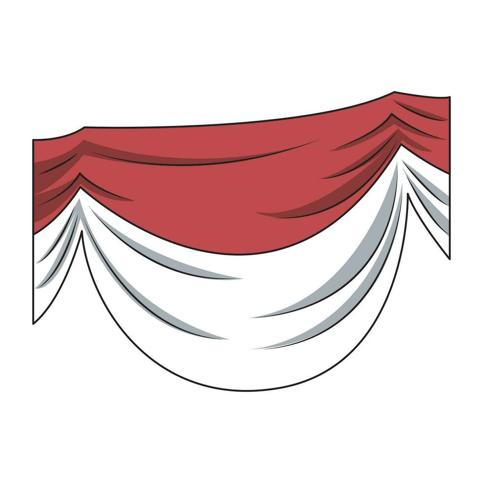 Indonesian flag for the country's birthday celebration vector