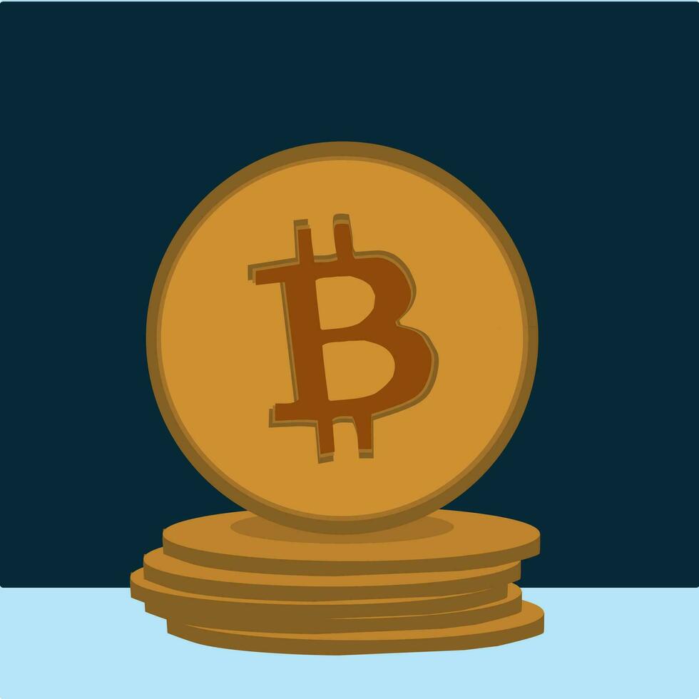 bitcoin apilar vector ilustración