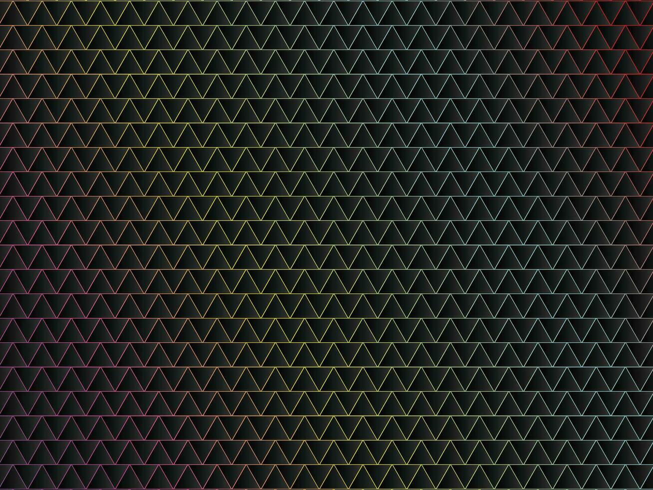 Abstract Black Rainbow Triangle Background vector
