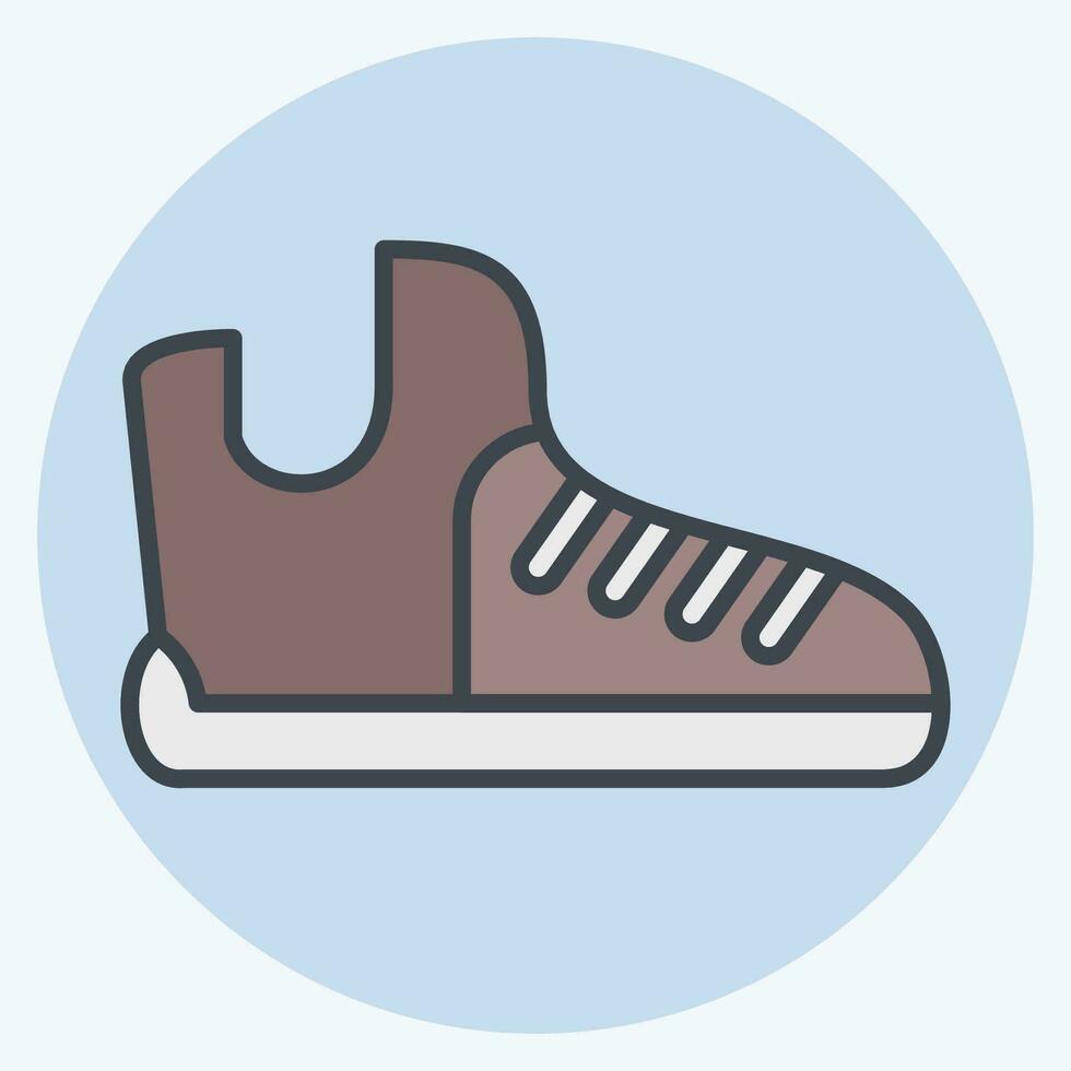 Icon Cleats. related to Baseball symbol. color mate style. simple design editable. simple illustration vector