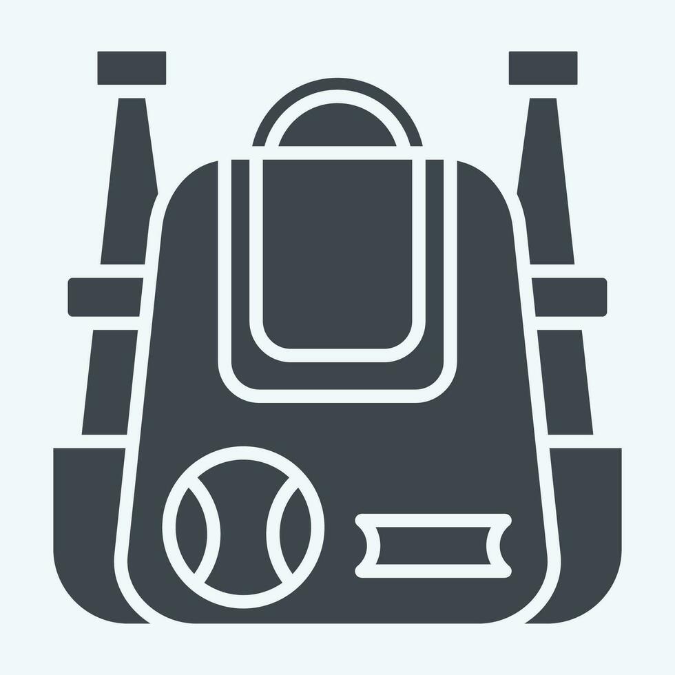 Icon Baseball Bag. related to Baseball symbol. glyph style. simple design editable. simple illustration vector
