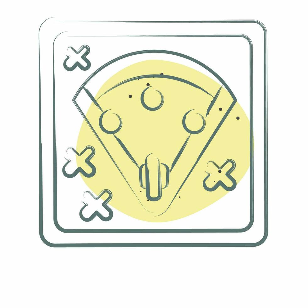 Icon Baseball Tactic. related to Baseball symbol. Color Spot Style. simple design editable. simple illustration vector