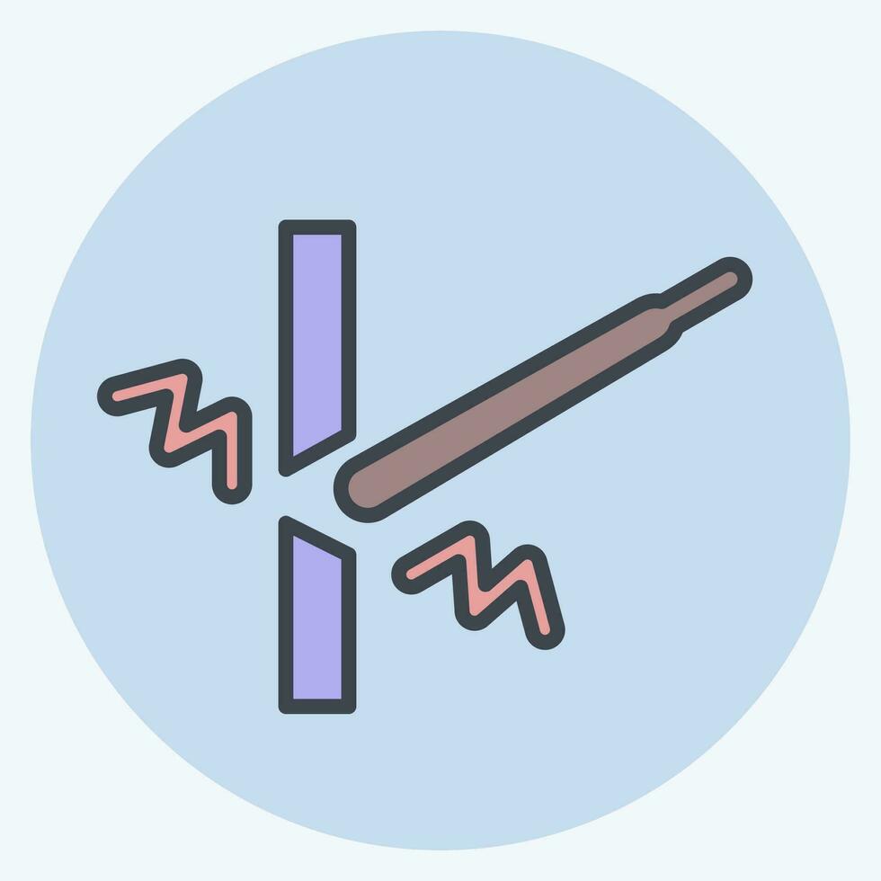 Icon Welding. related to Welder Equipment symbol. color mate style. simple design editable. simple illustration vector