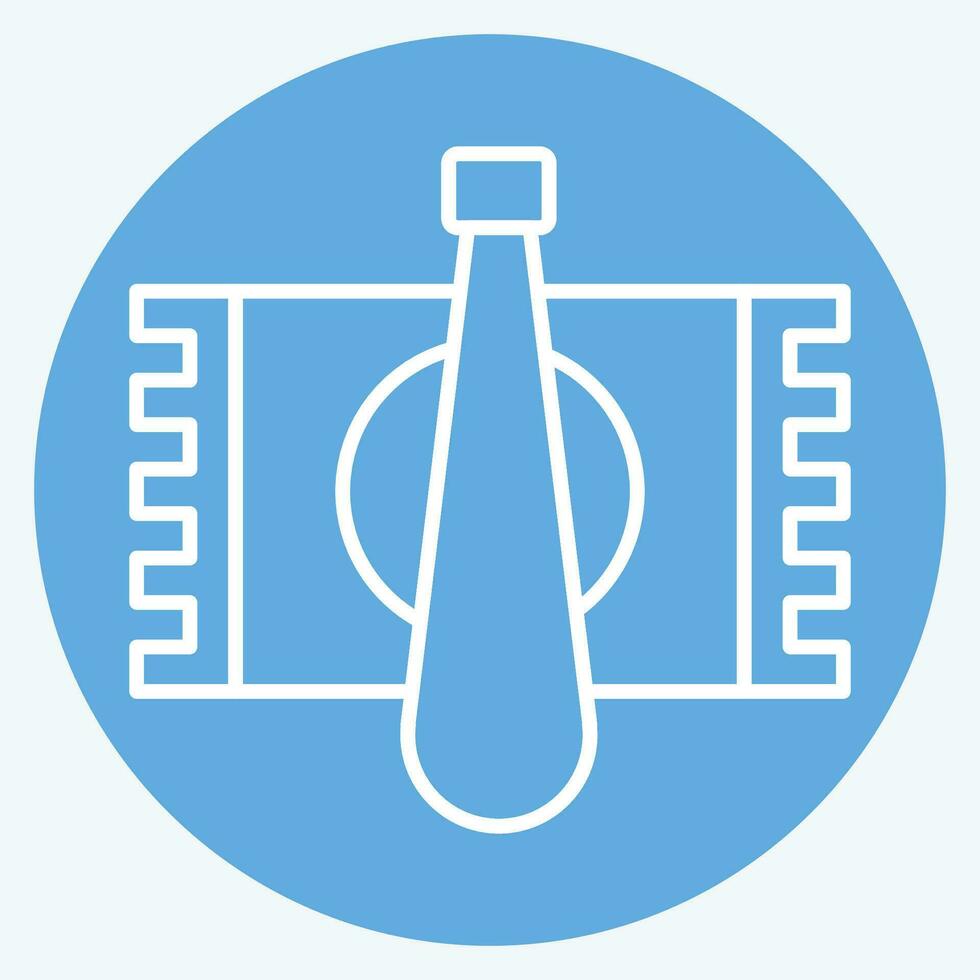 Icon Ticket. related to Baseball symbol. blue eyes style. simple design editable. simple illustration vector
