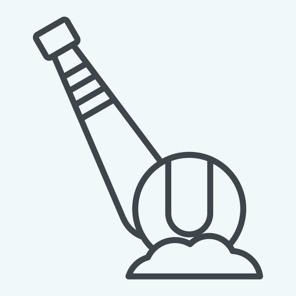 Icon Baseball. related to Baseball symbol. line style. simple design editable. simple illustration vector