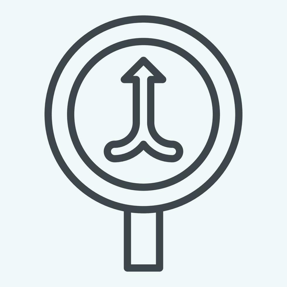 Icon Merge. related to Road Sign symbol. line style. simple design editable. simple illustration vector