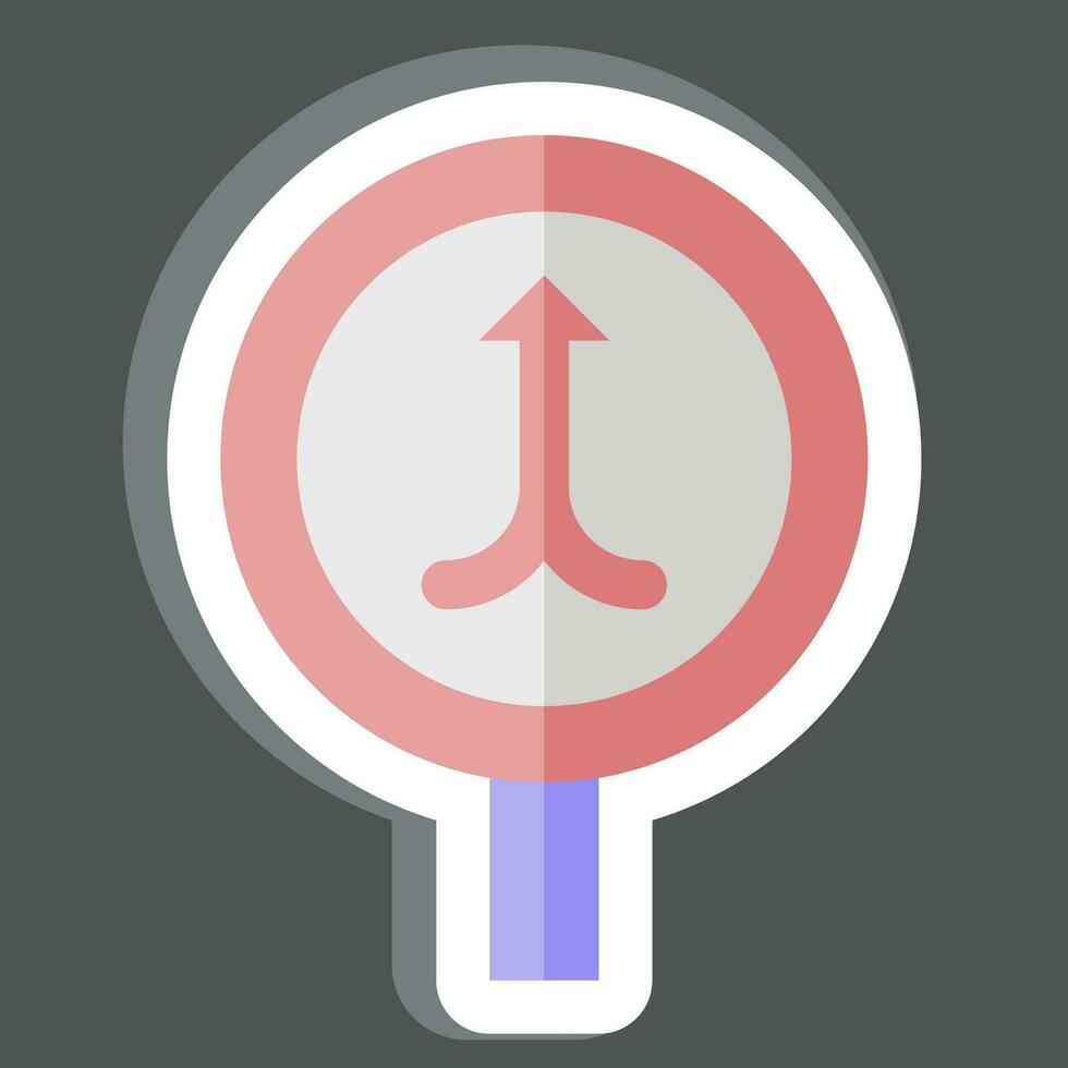 Sticker Merge. related to Road Sign symbol. simple design editable. simple illustration vector