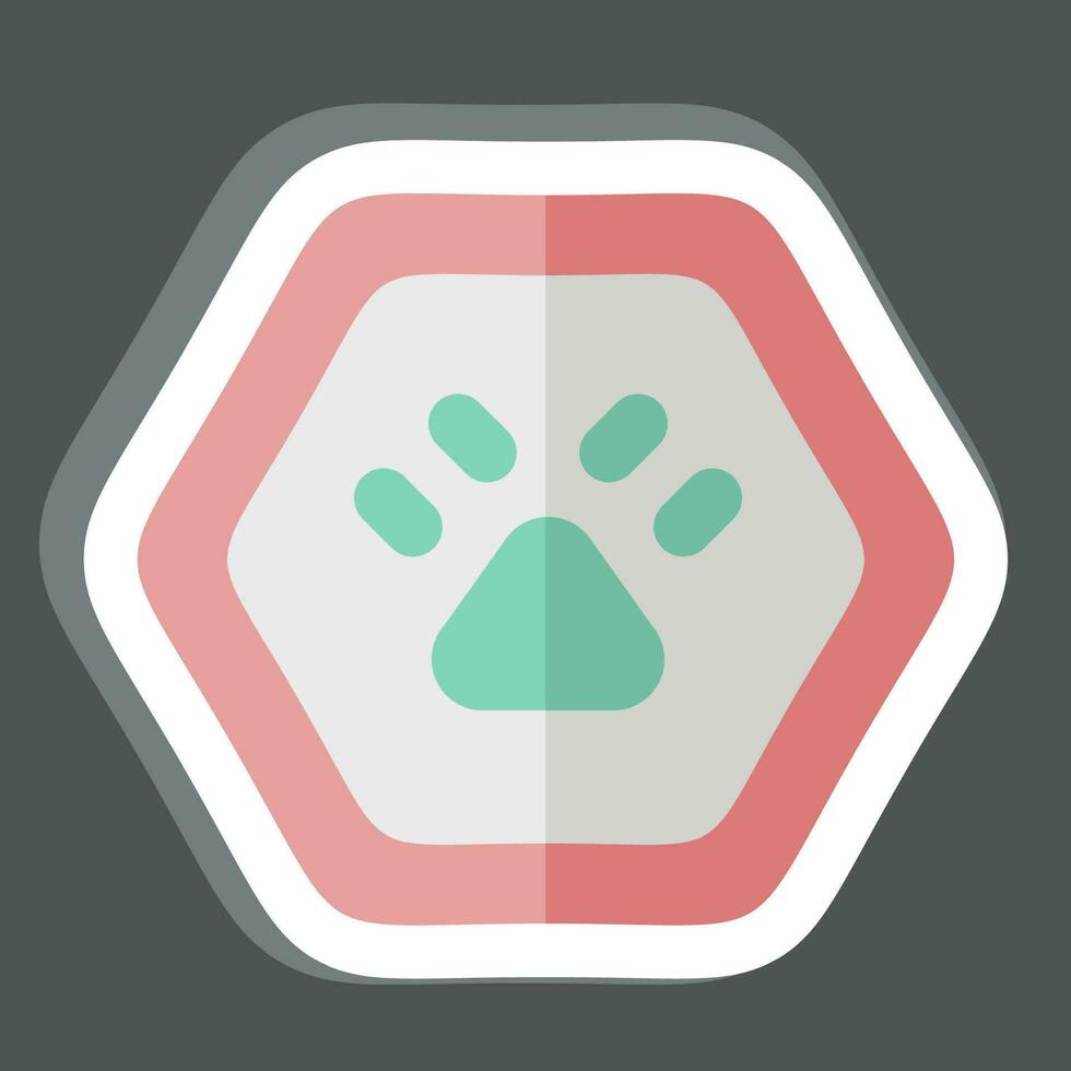 Sticker Wild Life. related to Road Sign symbol. simple design editable. simple illustration vector