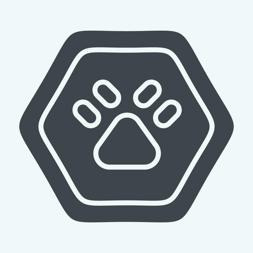 Icon Wild Life. related to Road Sign symbol. glyph style. simple design editable. simple illustration vector