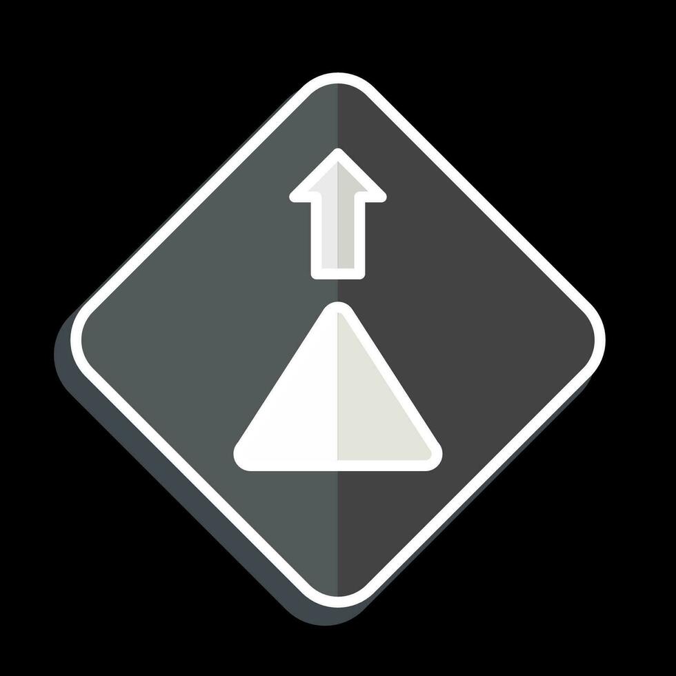 Icon Give Way. related to Road Sign symbol. glossy style. simple design editable. simple illustration vector