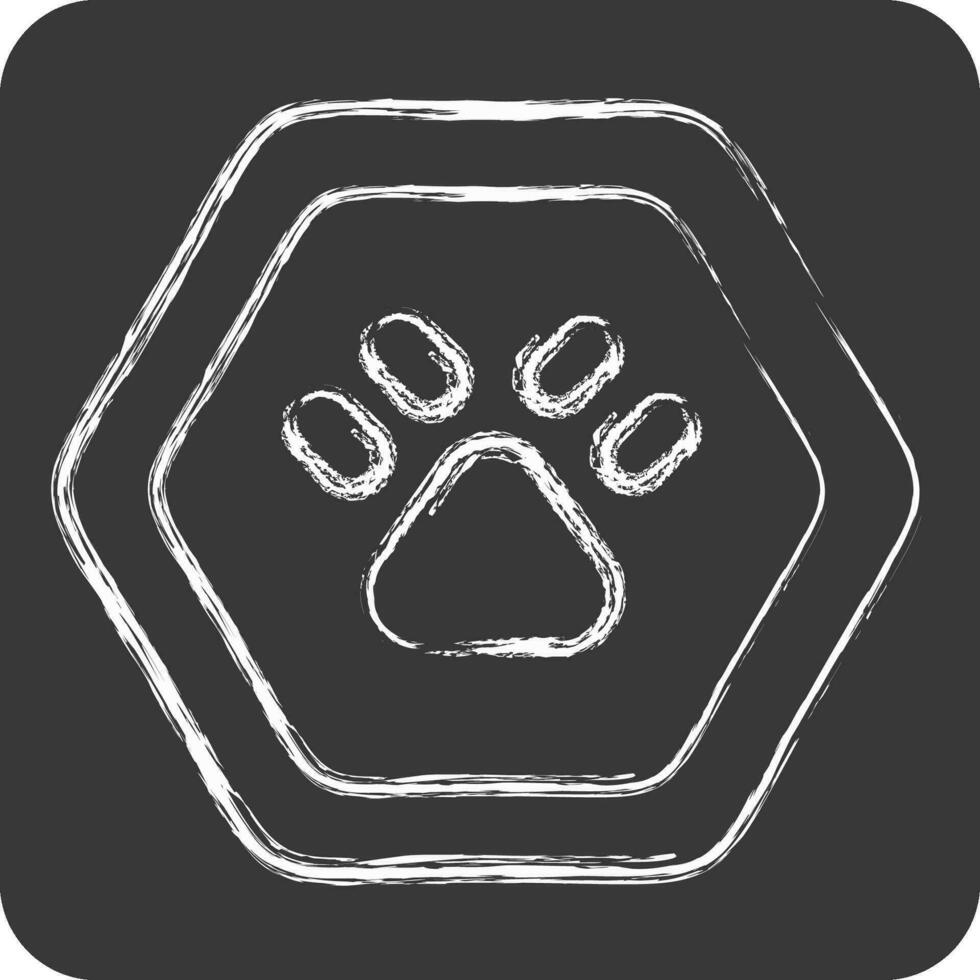 Icon Wild Life. related to Road Sign symbol. chalk Style. simple design editable. simple illustration vector