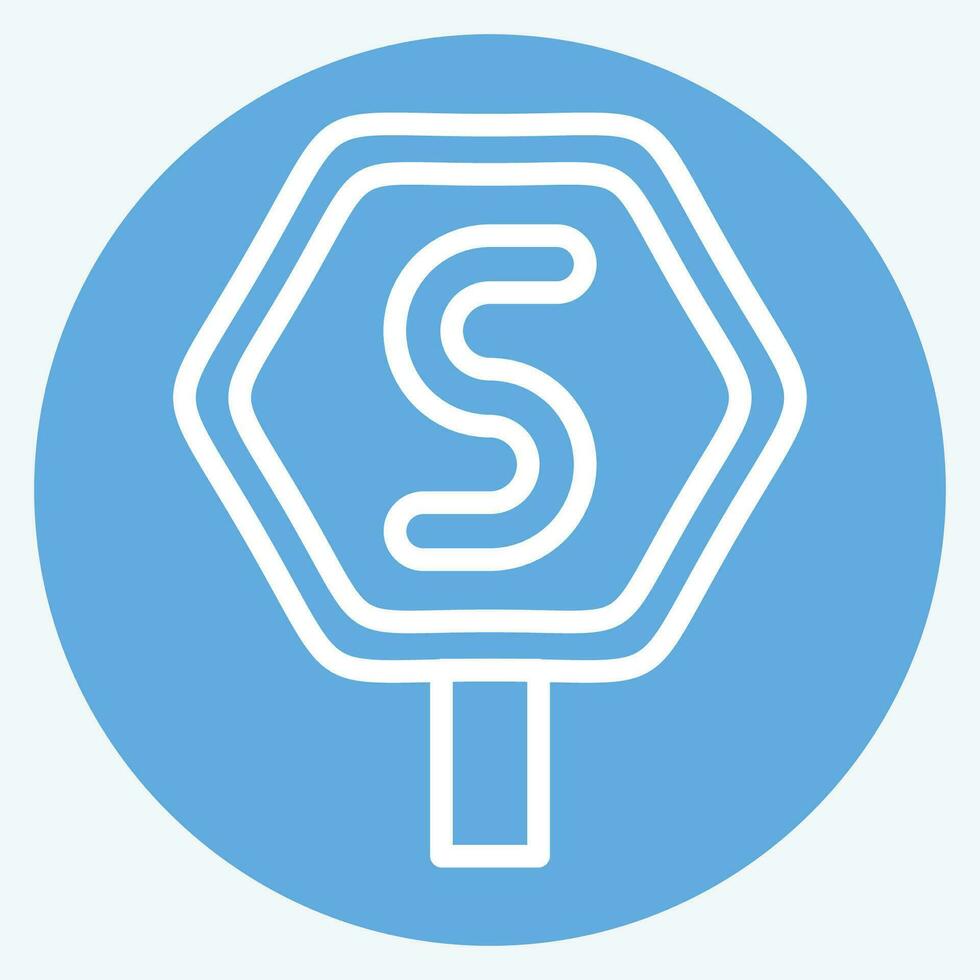 Icon Stop. related to Road Sign symbol. blue eyes style. simple design editable. simple illustration vector