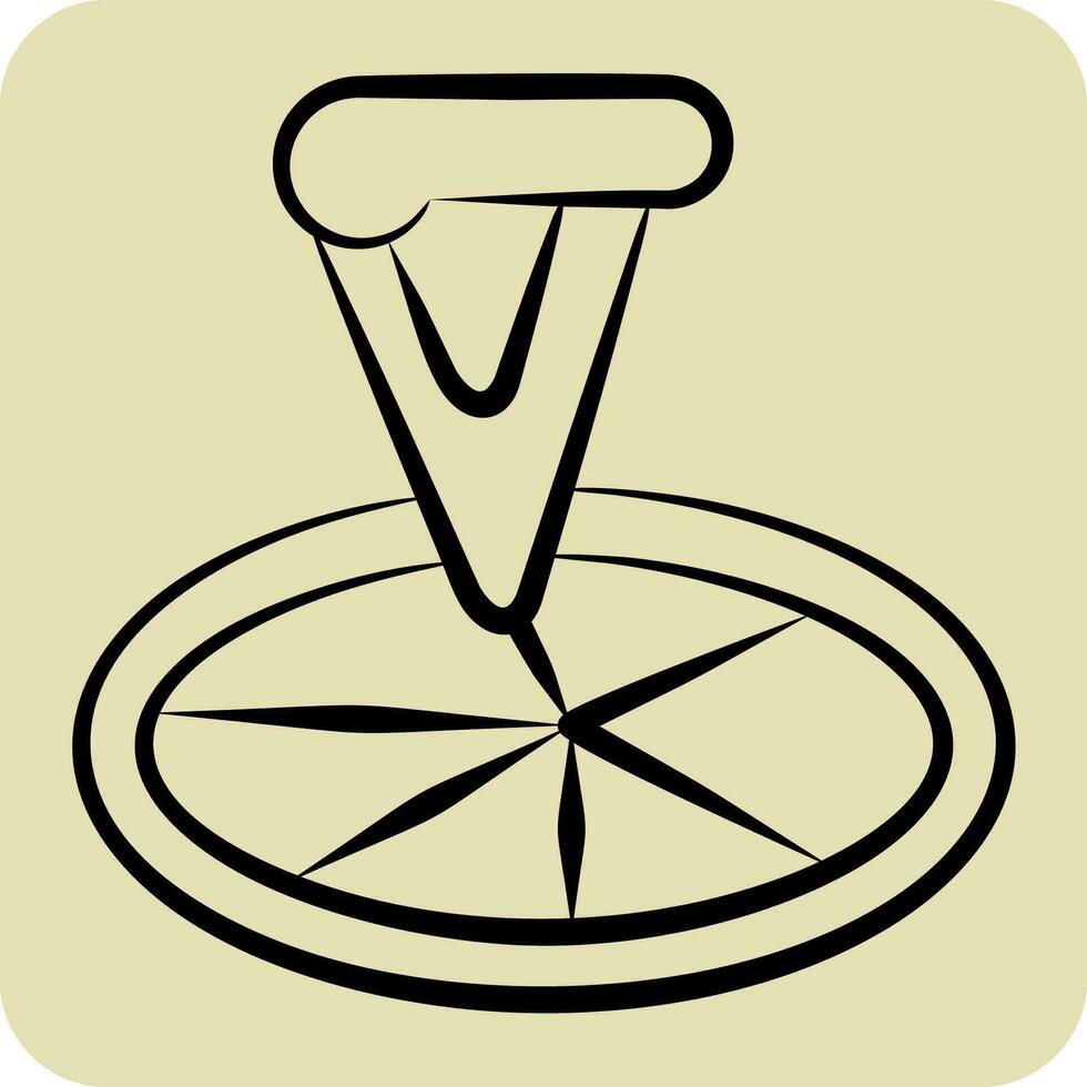icono Pizza. relacionado a desayuno símbolo. mano dibujado estilo. sencillo diseño editable. sencillo ilustración vector