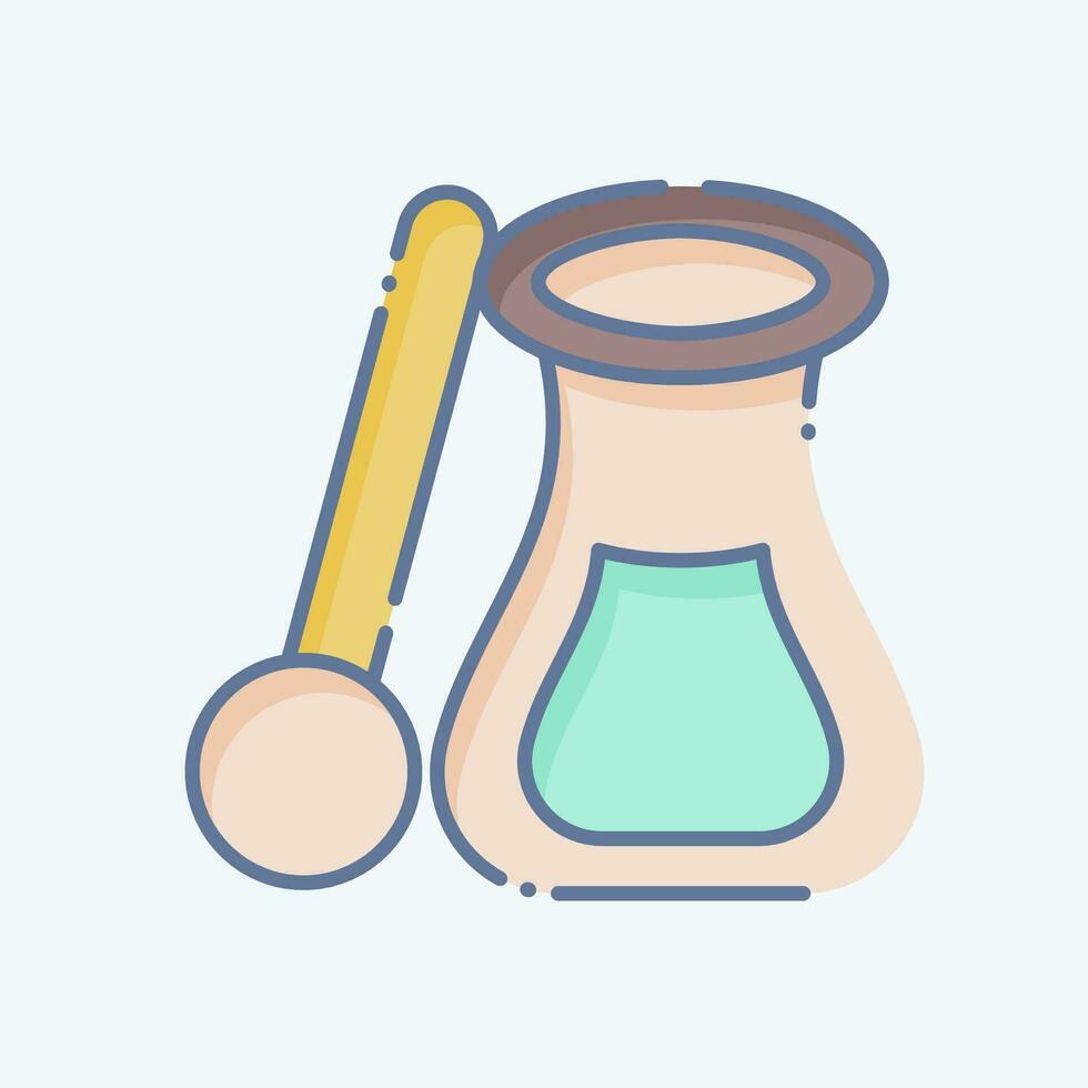 Icon Dressing. related to Breakfast symbol. doodle style. simple design editable. simple illustration vector