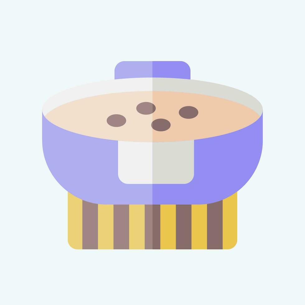 Icon Boiled Rice. related to Breakfast symbol. flat style. simple design editable. simple illustration vector