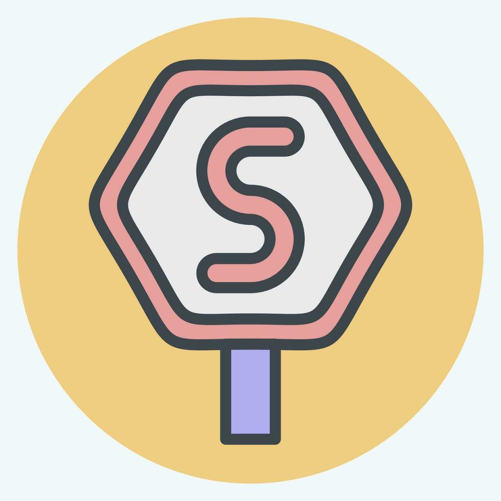 Icon Stop. related to Road Sign symbol. color mate style. simple design editable. simple illustration vector