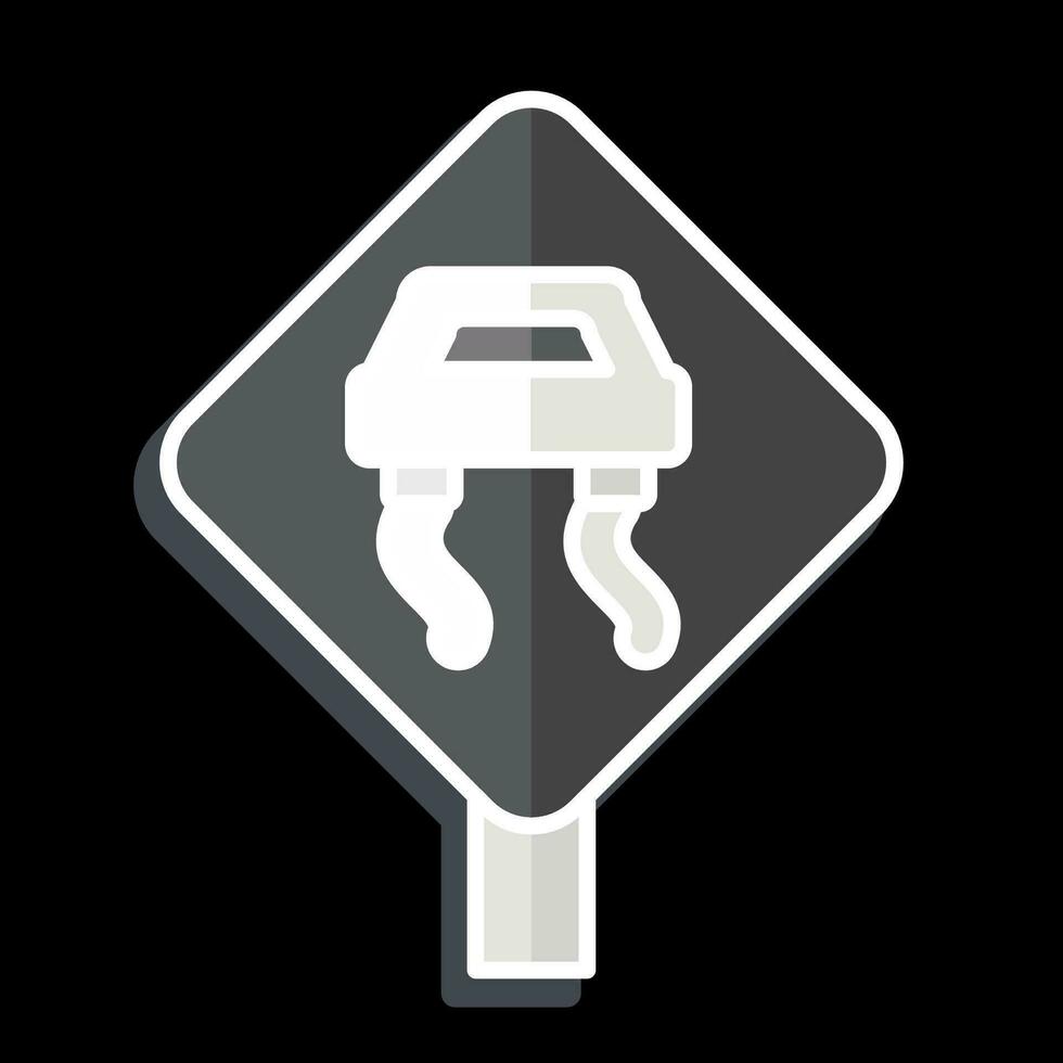 Icon Slippery. related to Road Sign symbol. glossy style. simple design editable. simple illustration vector