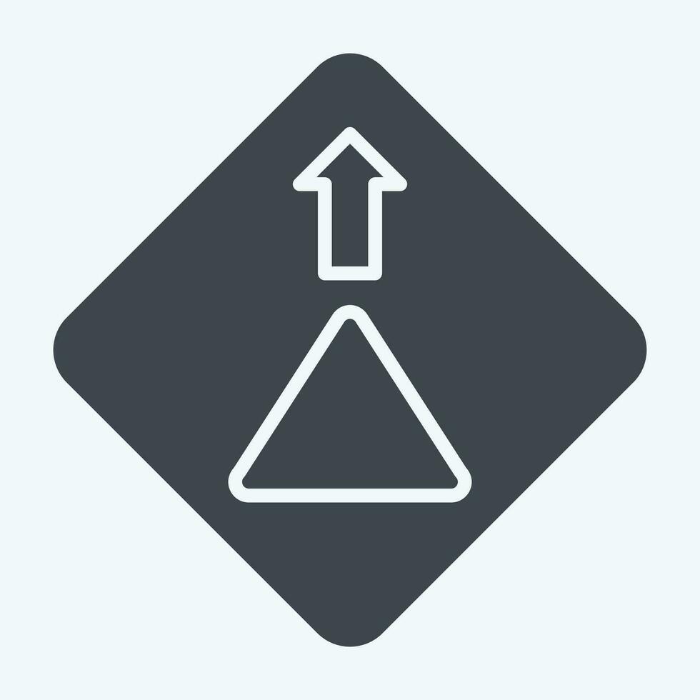 Icon Give Way. related to Road Sign symbol. glyph style. simple design editable. simple illustration vector