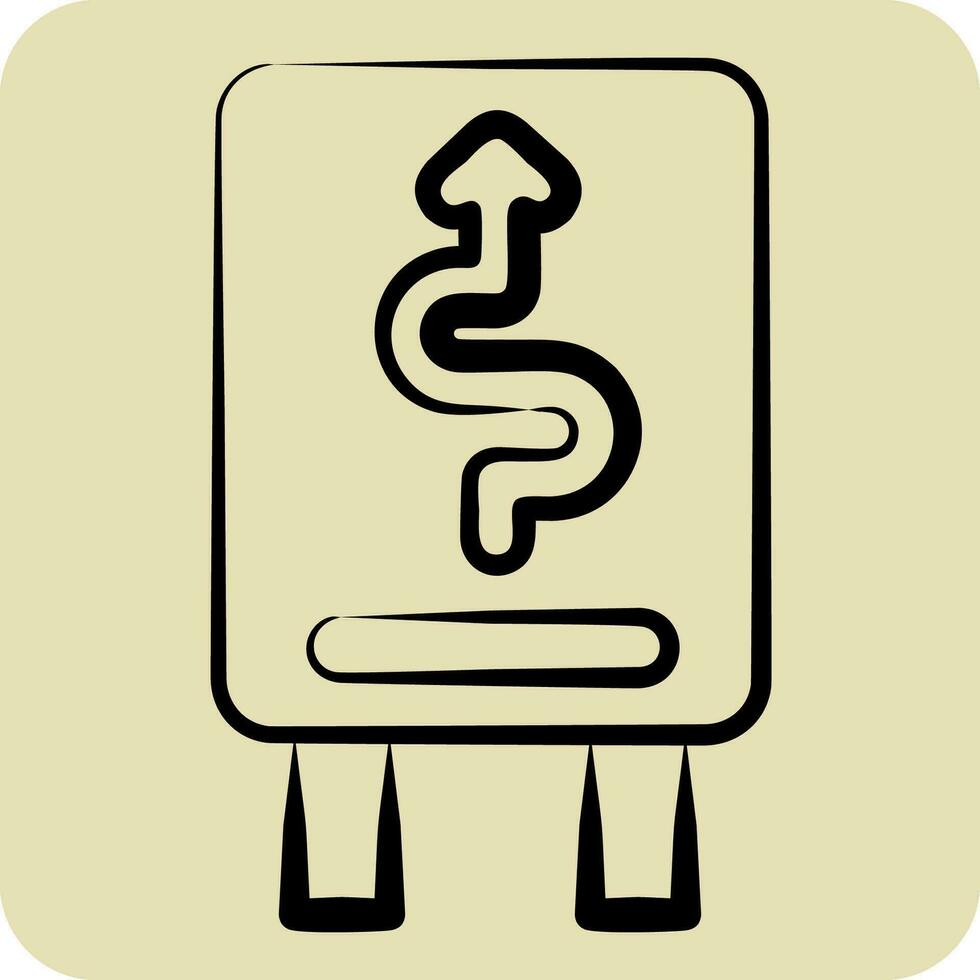 Icon Reduce. related to Road Sign symbol. hand drawn style. simple design editable. simple illustration vector