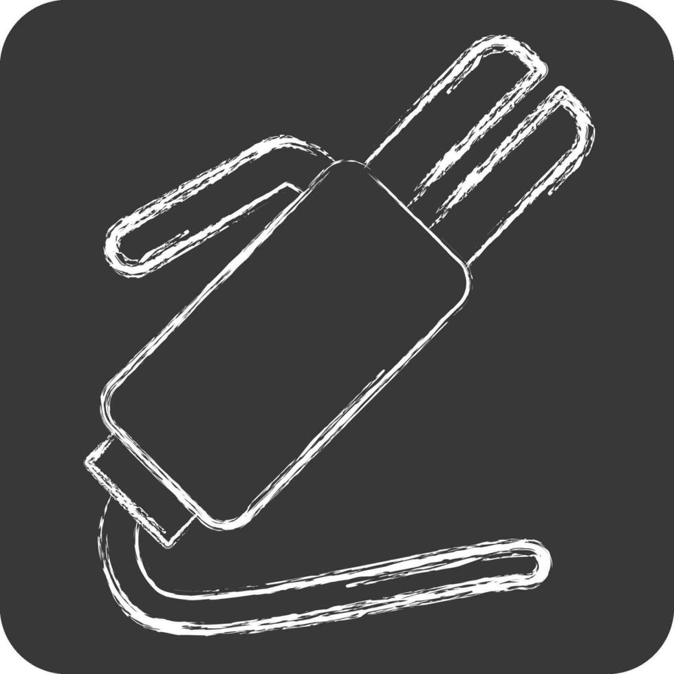 Icon Electrode Holder 2. related to Welder Equipment symbol. chalk Style. simple design editable. simple illustration vector