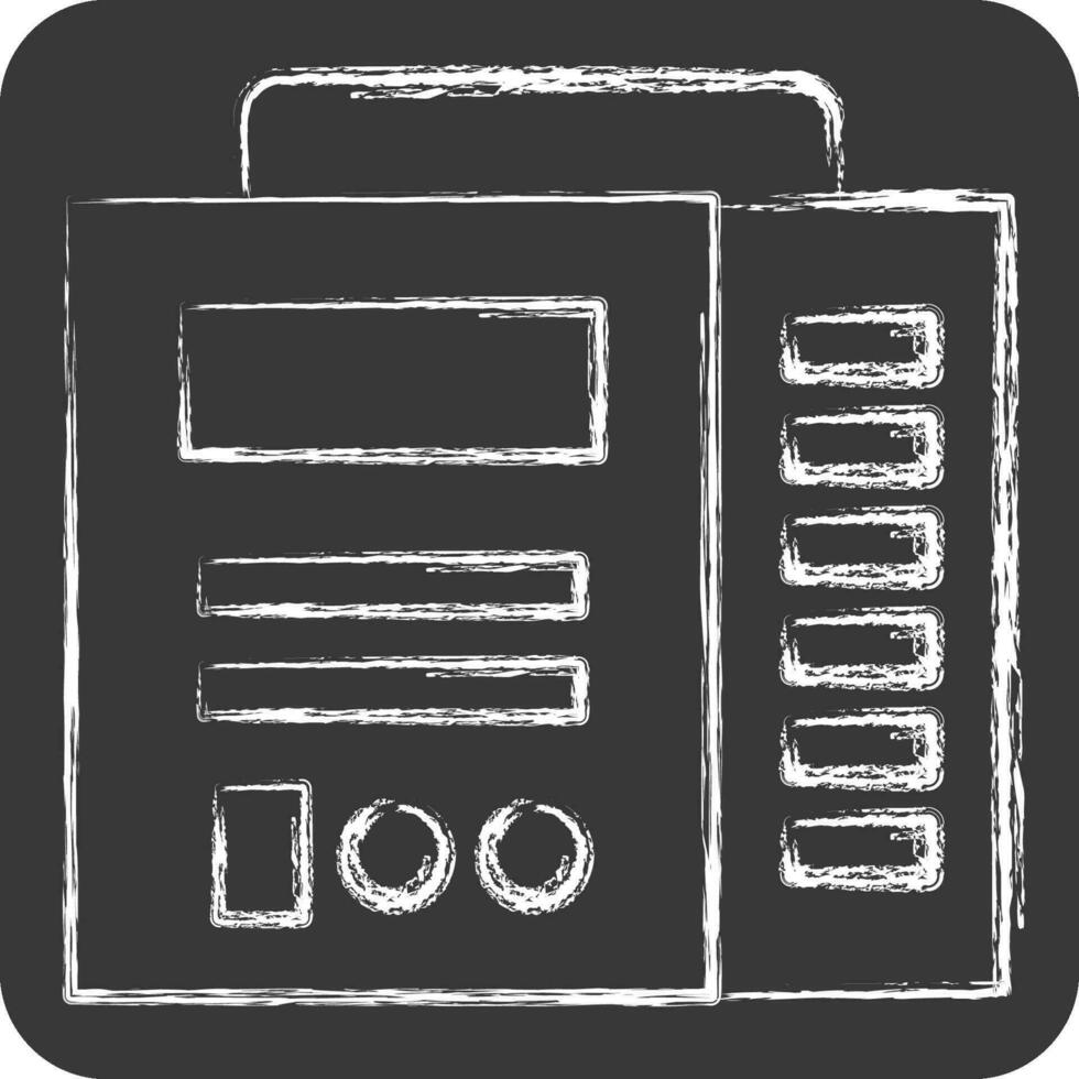 Icon Welding Machine. related to Welder Equipment symbol. chalk Style. simple design editable. simple illustration vector