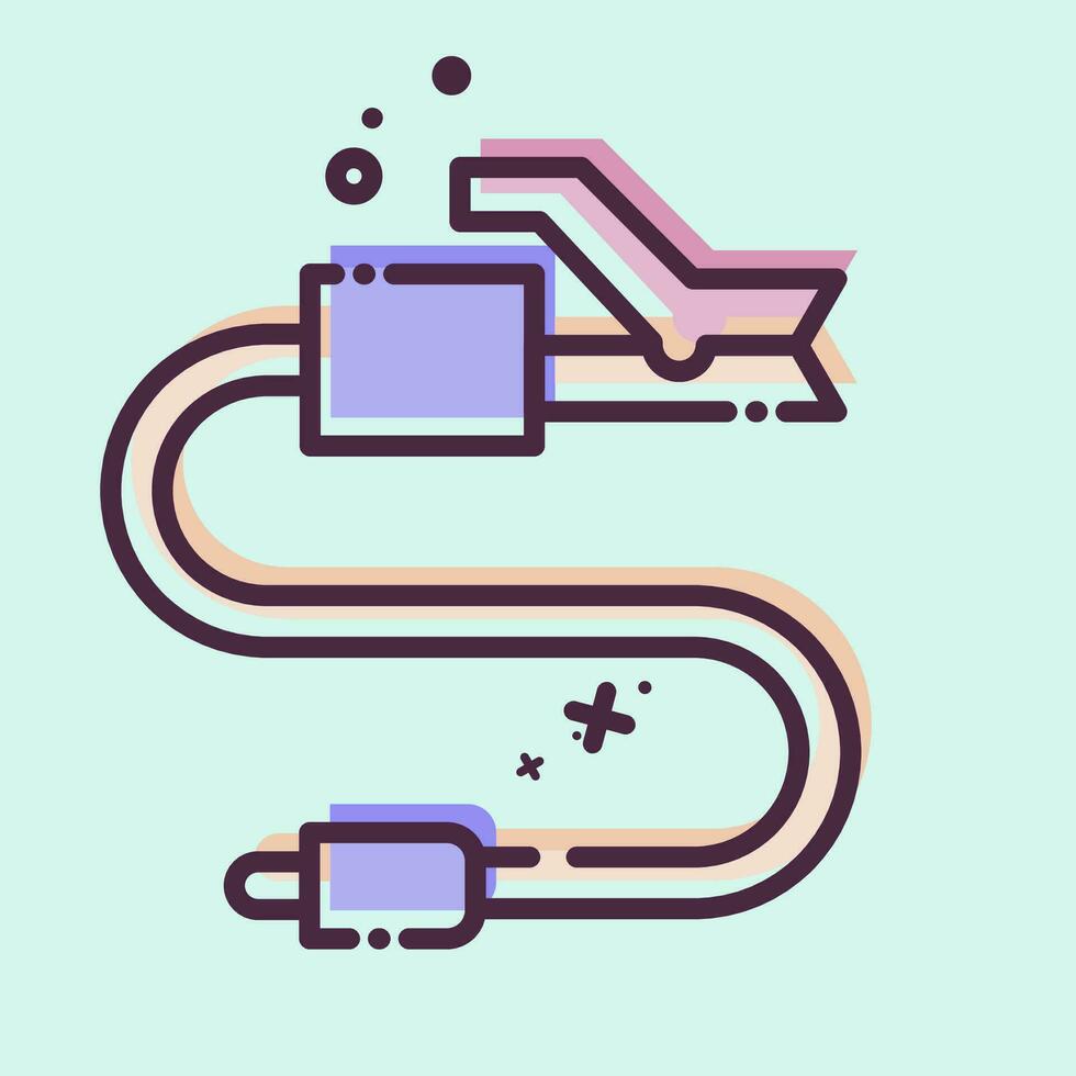 Icon Electrode Holder 1. related to Welder Equipment symbol. MBE style. simple design editable. simple illustration vector