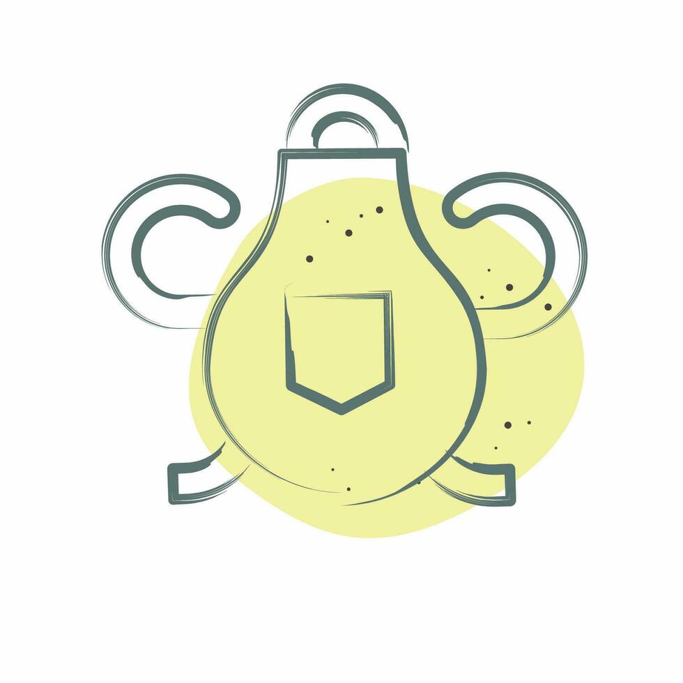 Icon Protective Apron. related to Welder Equipment symbol. Color Spot Style. simple design editable. simple illustration vector