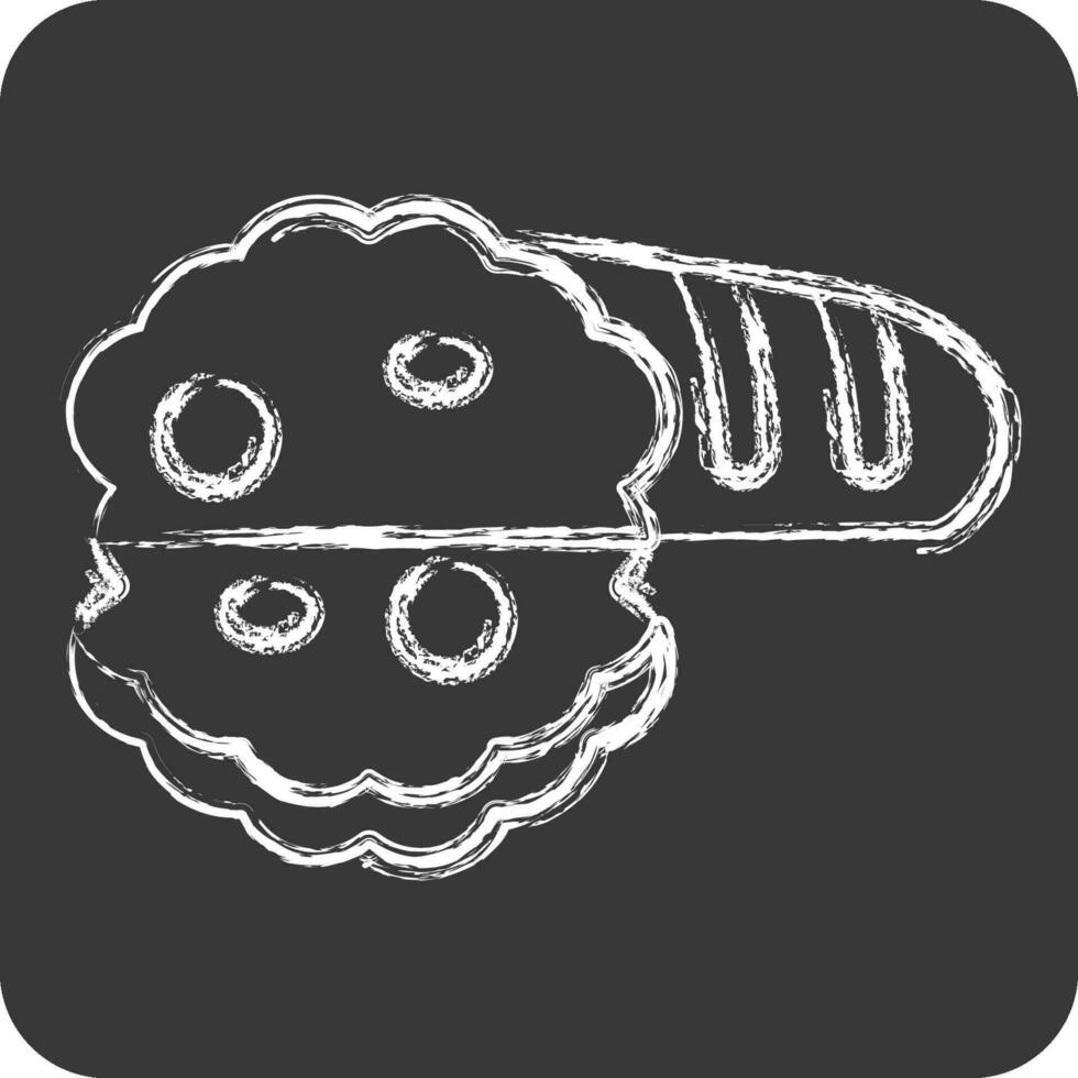 Icon Bread. related to Breakfast symbol. chalk Style. simple design editable. simple illustration vector